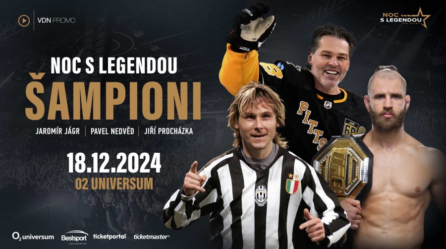 Jágr, Nedvěd and Procházka on one stage. The biggest Night with the legend of all time will take place already in December – G.cz