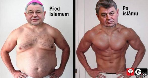 Islám dělá hezká těla. Pan Dominik používal islám dvakrát denně a za půl roku zhubnul sto kilo.