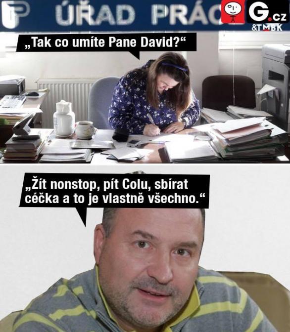 Michal David na úřadu práce příliš nezáří. Discopříběh se nekonal. 