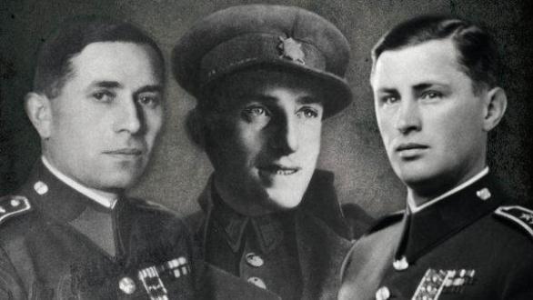 Legendární odbojářská skupina Tři králové. Zleva Josef Balabán, Václav Morávek a Josef Mašín.