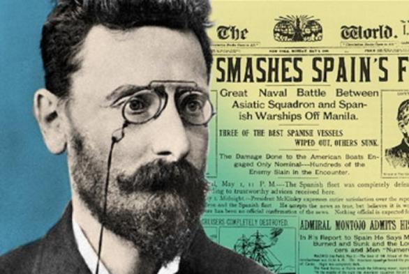 Otec fake news Joseph Pulitzer. Dnes se po něm jmenuje novinářská cena. Donald Trump by měl radost.