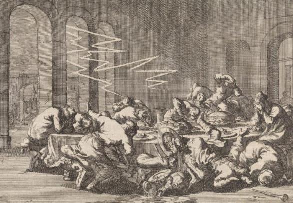 V polské vesnici Perzyn zabil blesk 23 lidí během křtu. V roce 1676.