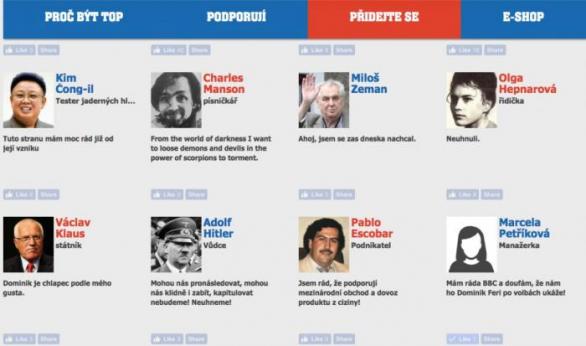 Takovéhle podporovatele by si TOP 09 jistě nepřála. Ačkoliv se současnými volebními preferencemi, kdo ví...