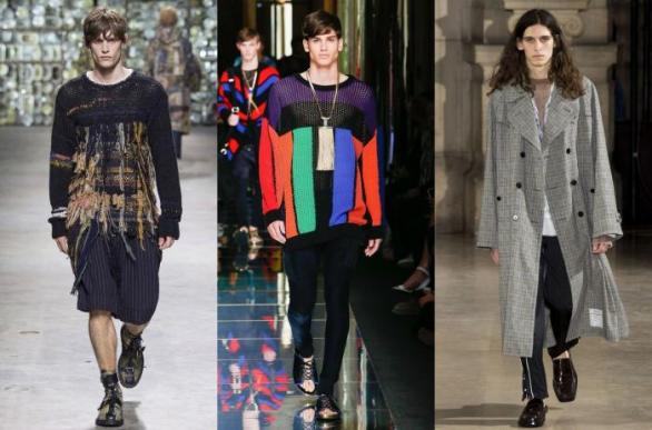 Zleva doprava: Dries Van Noten, Balmain, Maison Margiela