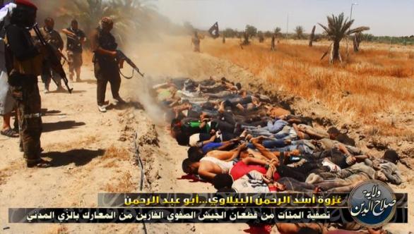Hromadné střílení zajatců islamisty je děsivé, ale pořád je to „humánnější“ než husitské upalování