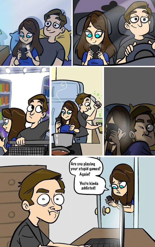 Už zase hraješ ty svoje stupidní hry? Ty jsi na tom normálně závislej!