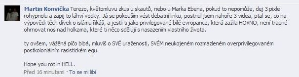 Martin Konvička umí diskutovat na úrovni a skvěle vede debatní linku