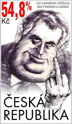 Jedna z mnoha parodií na známku se Zemanem