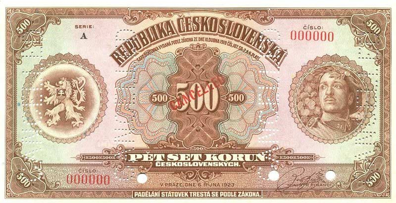 Pětisetkoruně dal podobu také Alfons Mucha.