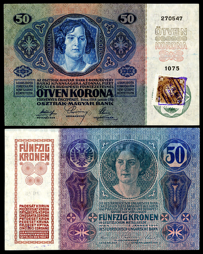 Rakouské peníze byly okolkovány v březnu 1919. Část jich také byla stažena z oběhu.