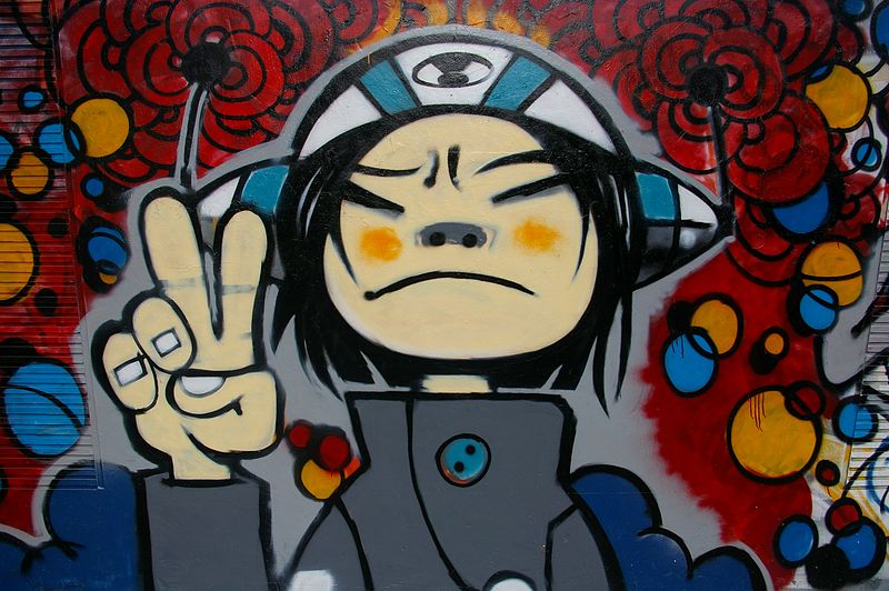 Graffiti v čínské Šanghaji. Právě zde na EXPO v roce 2010 byla výstava českého street artu a graffiti.