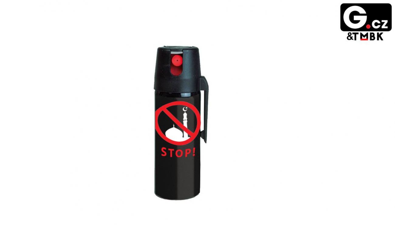 Klasická verze spreje padne hezky do ruky. Ženy ji mohou nosit v kabelce spolu se svou příruční svastikou.