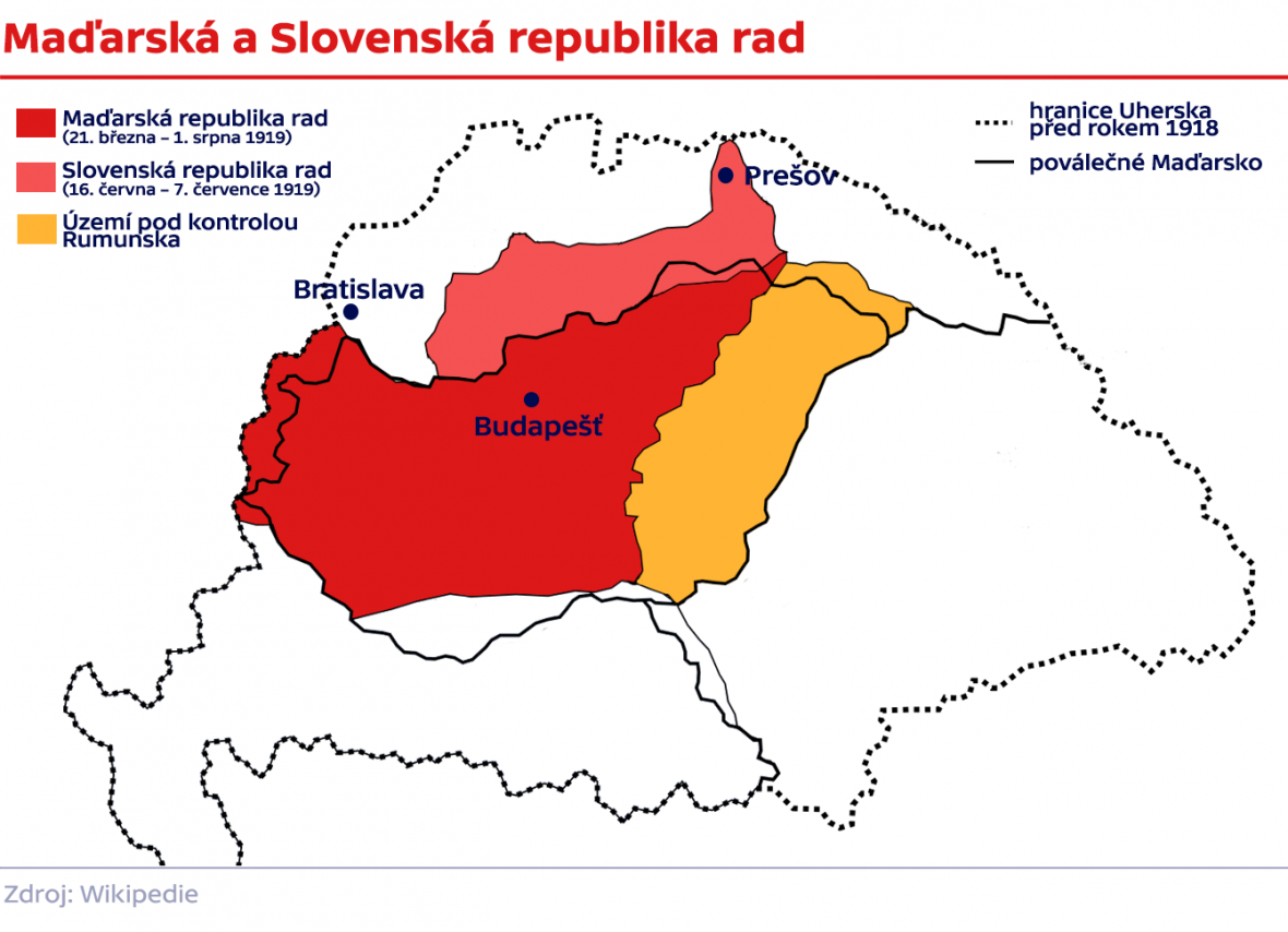 Mapa území MRR a SRR