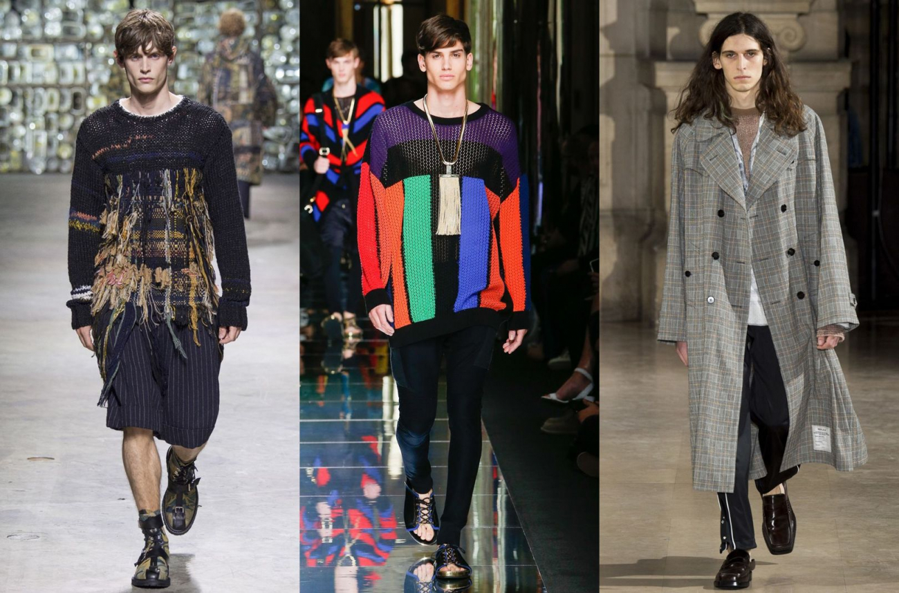 Zleva doprava: Dries Van Noten, Balmain, Maison Margiela