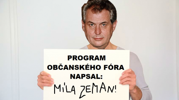 Miloš Zeman prý úplně sám napsal program Občanského fóra. Škoda, že ostatní z OF si to pamatují jinak.