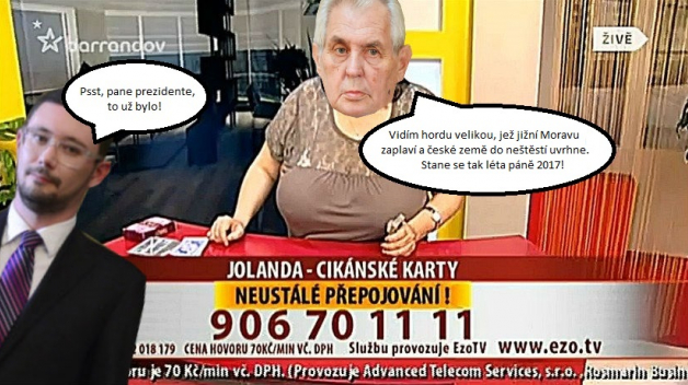 Miloš Zeman si myslí, že vidí do budoucnosti, jak se ukazuje, jeho zrak je naštěstí dosti zastřený.