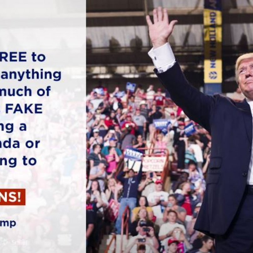Prohlášení Donalda Trumpu na Facebooku.