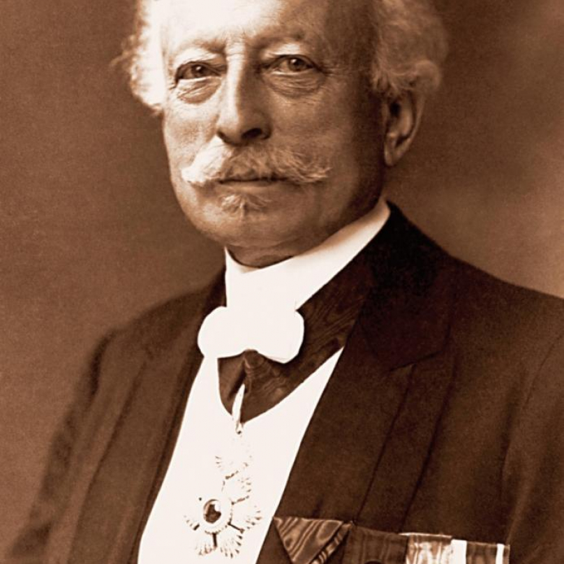 Zakladatel sklárny Ludwig Moser.