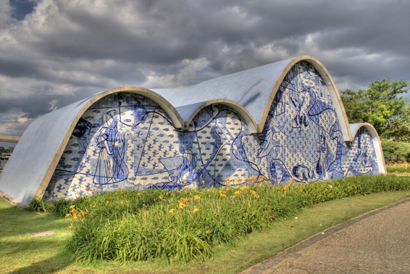 14. Komplex Pampulha od architekta Oscara Niemeyera, Belo Horizonte, Brazílie