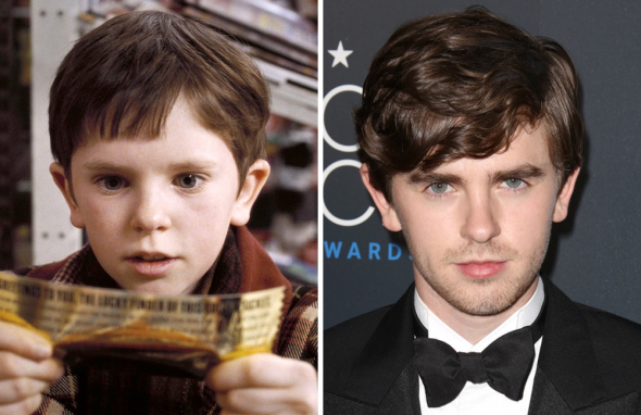 11. Freddie Highmore z pohádky Karlík a továrna na čokoládu