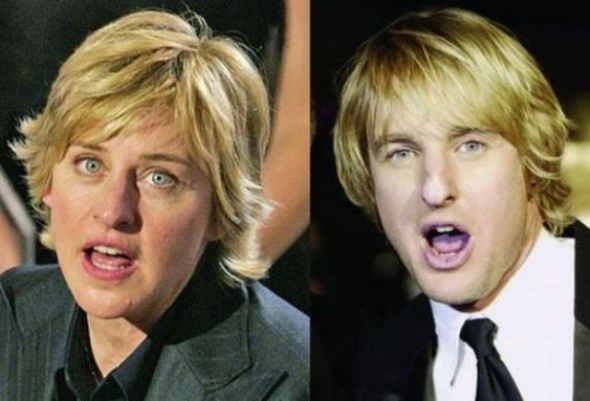 11. Ellen Degeneres a Owen Wilson