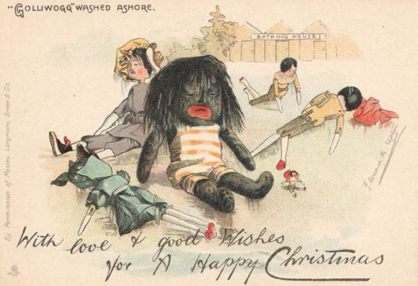 9. Šťastné Vánoce vám přeje Golliwog