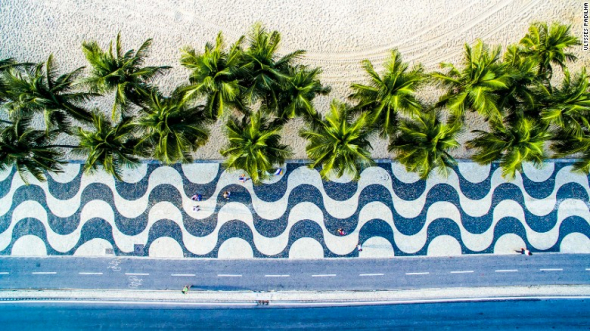 Pláž Copacabana v brazilském Riu de Janeiro