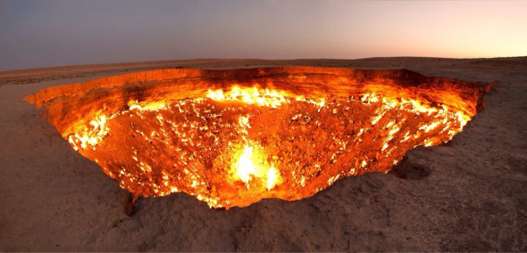 6) Brána do pekla, Derweze, Turkmenistán