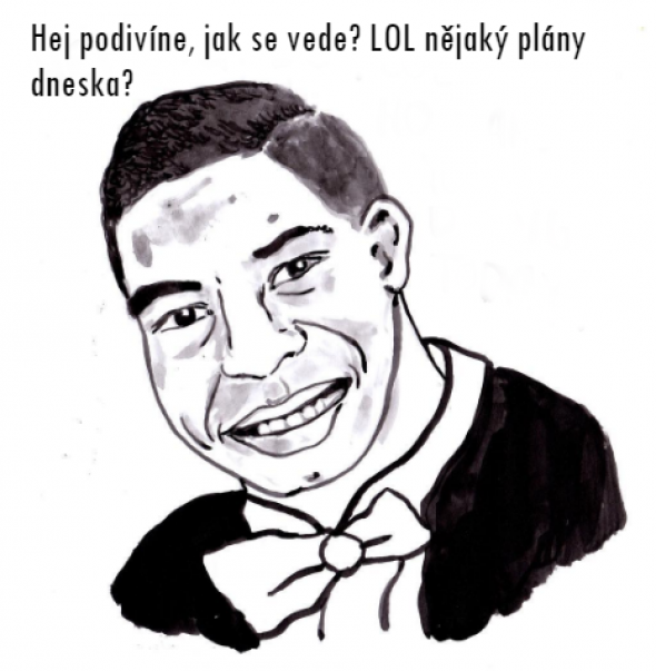 Kluk, co často používá LOL a divné hlášky