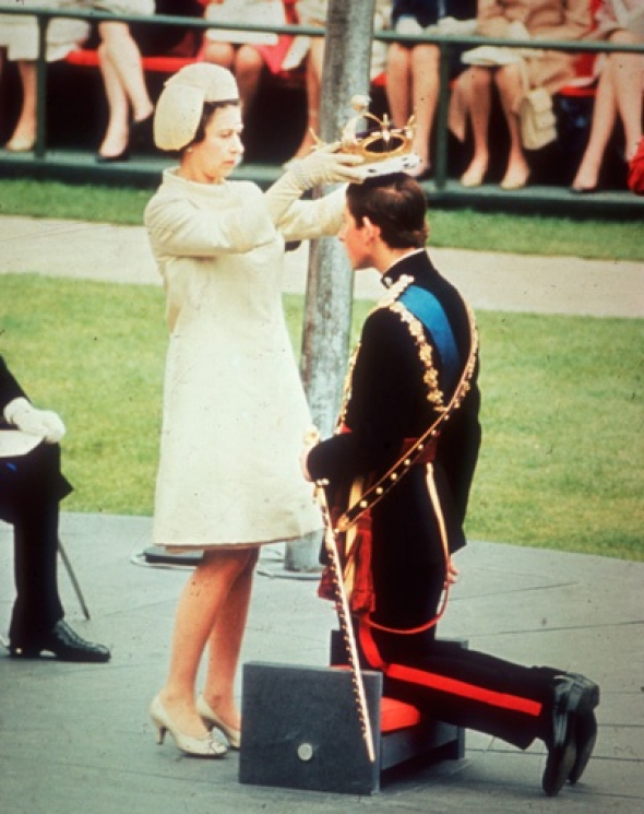 Investitura prince Charlese na hradě Caernarvon 1. 7.1969.